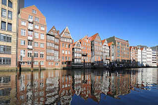 6438 Hamburg Bilder aus der Altstadt Nikolaifleet historische Fachwerkhuser Speicher an der Deichstrasse Rckseite