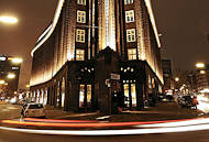 3850 Hamburger Altstadt Kontorhäuser Chilehaus bei Nacht Nachtaufnahme von Hamburg.