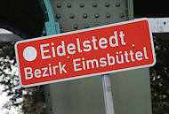 0918 Stadtteilschild Eidelstedt, Bezirk Eimsbttel.
