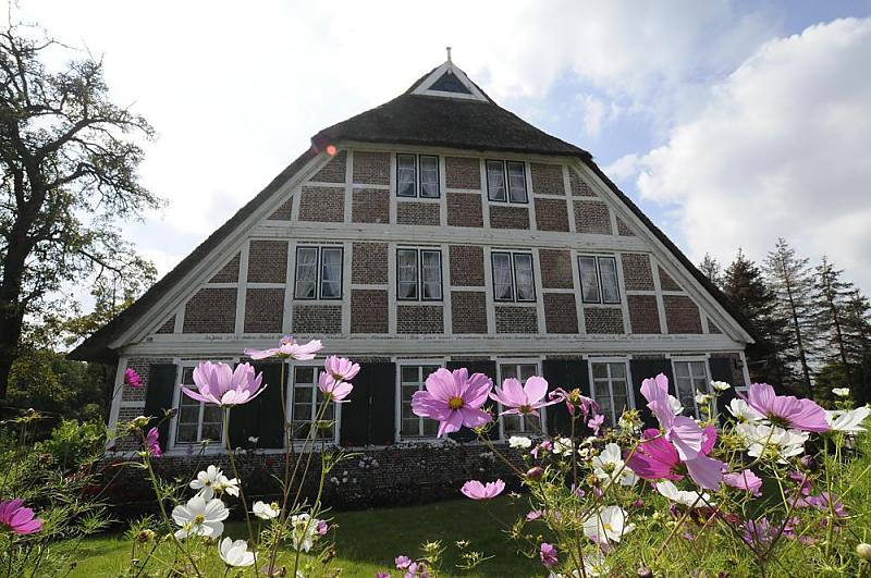 Hamburgs Stadtteile und Bezirke - Bilder von Hamburg OCHSENWERDER, Bezirk Hamburg BERGEDORF. Die Stadt Hamburg kaufte 1395 Ochsenwerder dem Grafen von Holstein ab, um in ihrem Interesse die Elbschifffahrt zu sichern. Das Kirchspiel Ochsenwerder wird durch seinen landwirtschaftlichen Charakter geprgt. Vorherrschend sind der traditionelle Gemseanbau, der durch die Blumenzucht ergnzt wird .Der Stadtteil Ochsenwerder hat eine Flche von 14,1 km auf der ca. 2200 Menschen leben. 