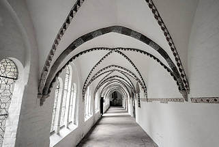 3142 Ratzeburger Dom - gotischer Kreuzgang des angegliederten Prmonstratenser-Klosters aus dem Jahre 1251.